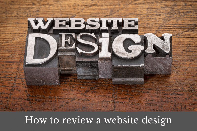 Featured image for an article about how to review a website design.