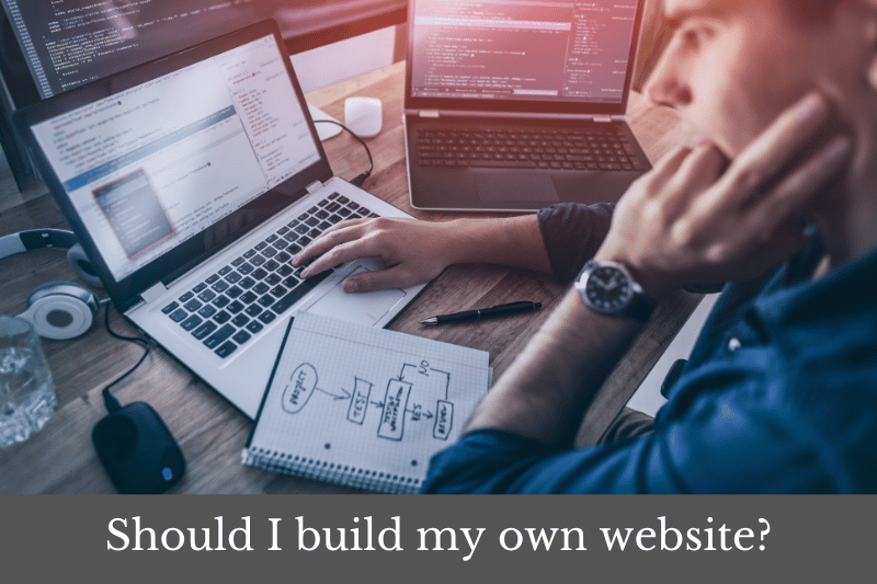 Featured image for article answering the question: Should I build my own website?